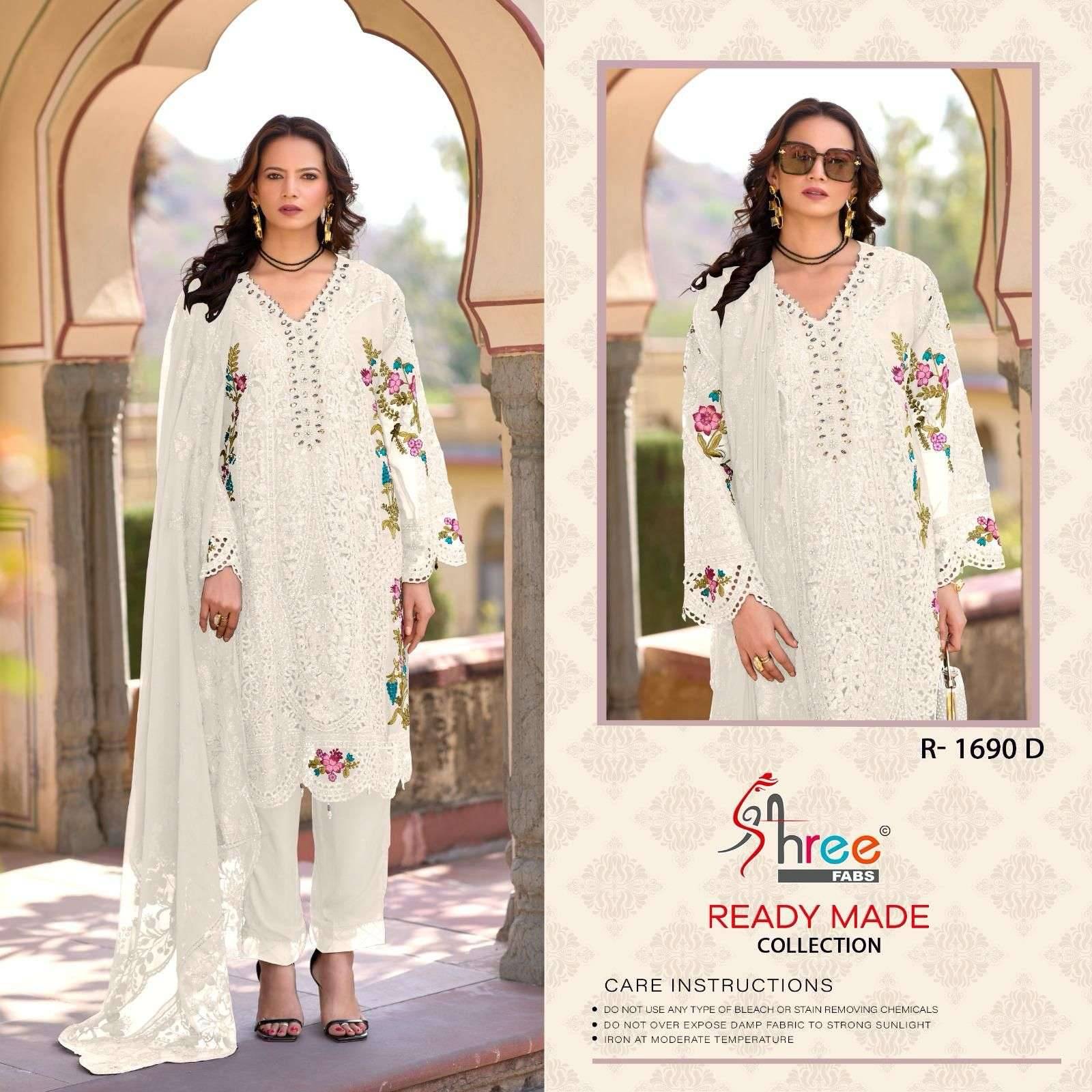1690 Colors BY Shree fabs 1690 a TO 1690 d SERIES Pakistani Stylish Beautiful Colourful Printed & ragga chiffon readymade Dresses At Wholesale Price